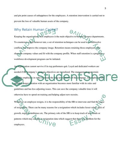 Retention Intervention