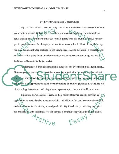 Excluding all finance and accounting courses, what has been your favorite course taken as an undergraduate and why
