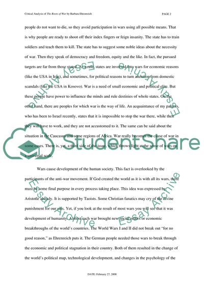 The Roots of War by Barbara Ehrenreich