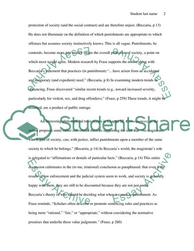 Critique of Cesare Beccarias On Crimes and Punishments