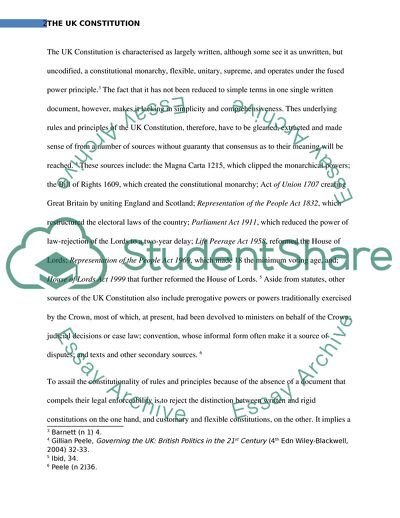 The Nature of the UK Constitution