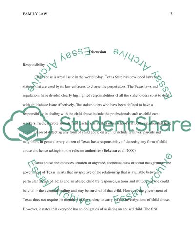 Family Law: The Aspect of Child Abuse