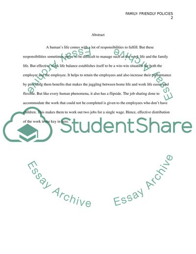 Advantages to employers in instituting family-friendly policies