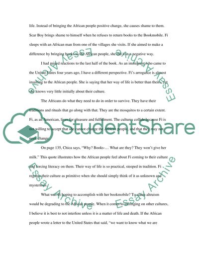 Reflection on book the camel bookmobile