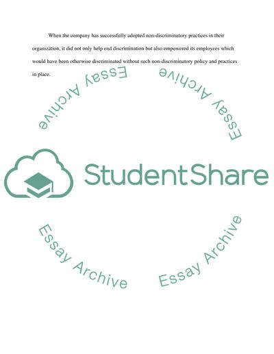 Private Sector-Corporations and Businesses and Discrimination