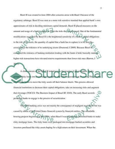 The Basel Accords and the Economic Impact on Banks