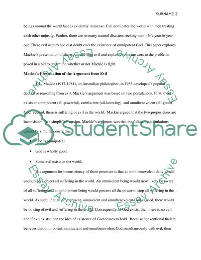 Creation-Order Theodicy: The Problem of Evil