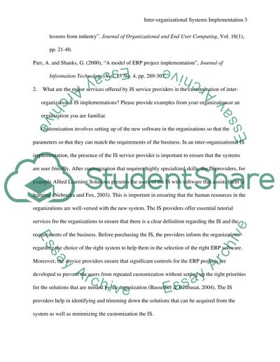 Inter-Organizational Systems Implementation