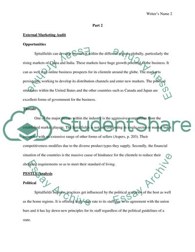 Marketing Objectives of Spitalfields Market