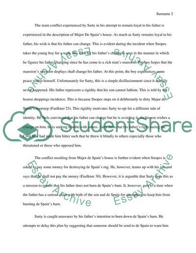 Conflict In Barn Burning Essay Example Topics And Well Written