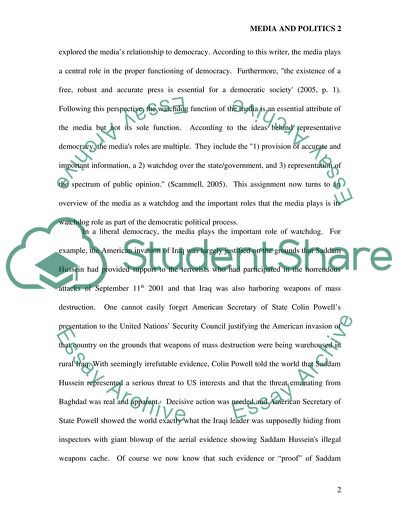 The Media and Liberal Democracy