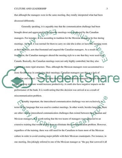 Culture and Leadership