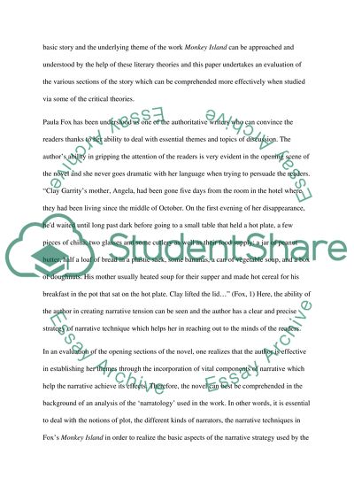 Monkey Island by Paula Fox