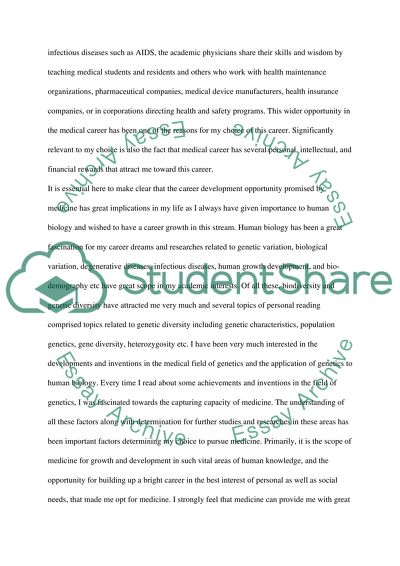 Why I Choose a Medical Career