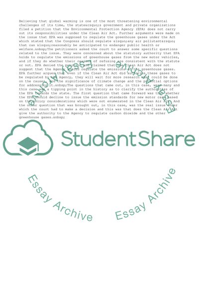 Massachusetts v. EPA