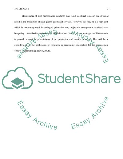 Management Effects of Variances Control or Standards on the Ethical Issues of Product Quality