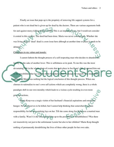 Critical Awareness of Values and Ethics Case study