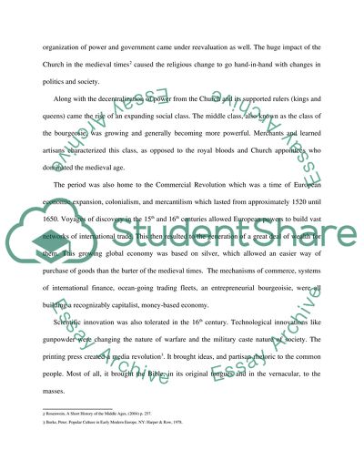 Useful Dividing Line between the Medieval and Modern Eras