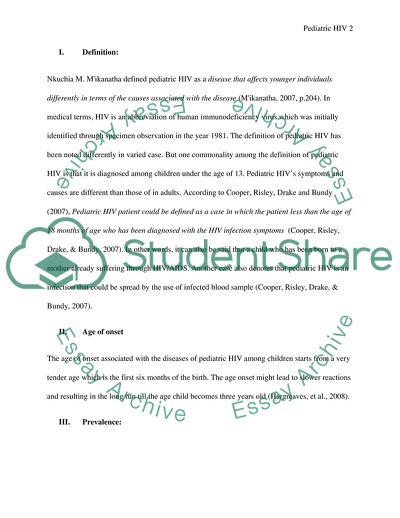 Developing Understanding of Pediatrics HIV