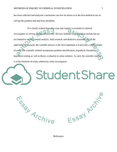 Methods of Inquiry in Criminal Justice