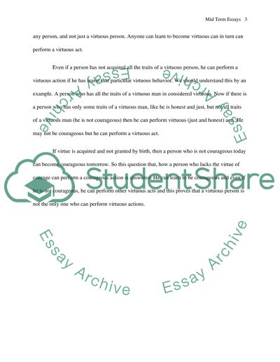 The Notions of Virtue and Morality