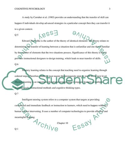 Cognitive Psychology