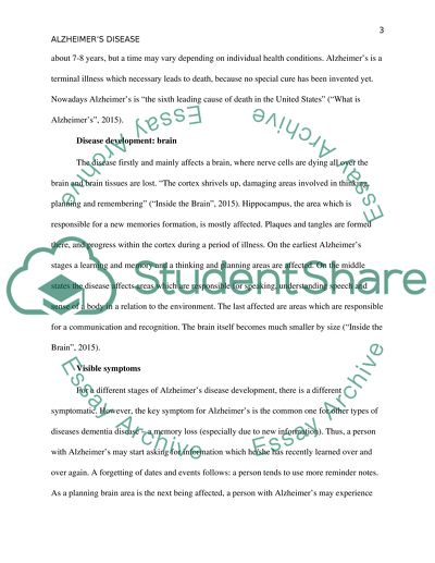 Visible Symptoms and Treatment of Alzheimers Disease