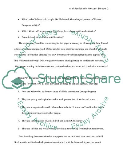 Anti-Semitism in Western Europe