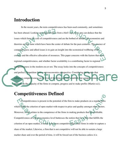 Extent to Which Factor Availability Does Not Explain the Competitiveness of Regions