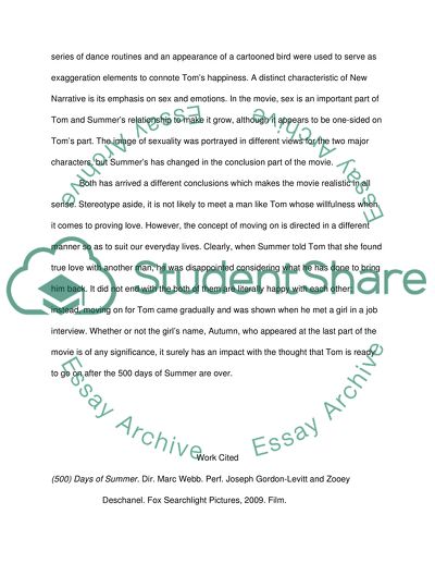 How does Marc Webbs (500) Days of Summer qualify as a new narrative