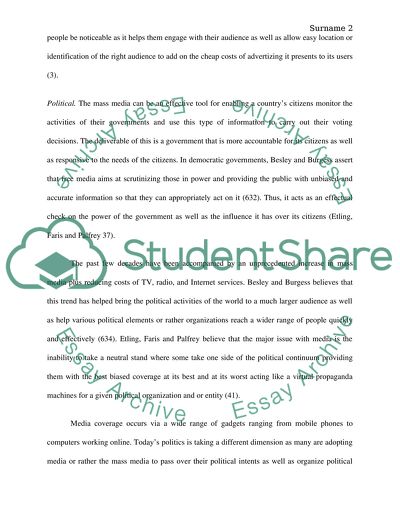 Cultural, Social and Political Significance of Media