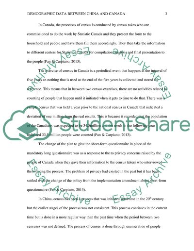 The Exercise of the Census in Canada and China