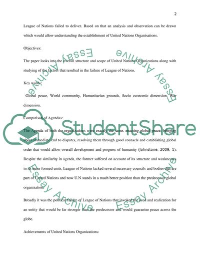 How was United Shaped by the Failure of League of Nations