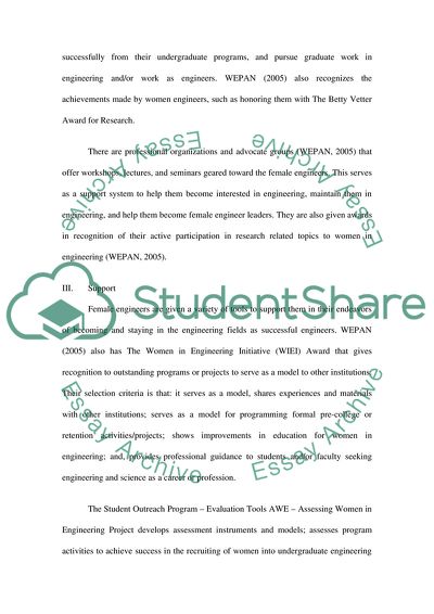 The sucess of women in engineering programs