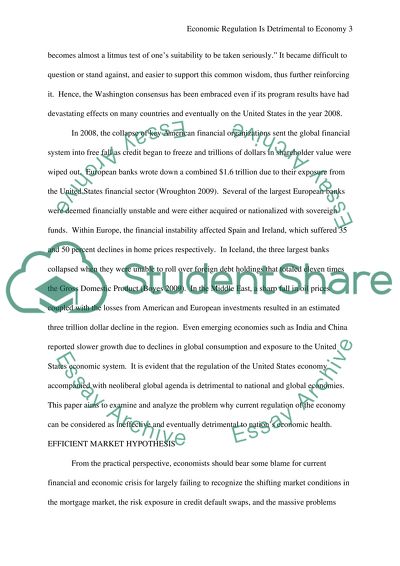 Why Economic Regulation Is Detrimental to Economy