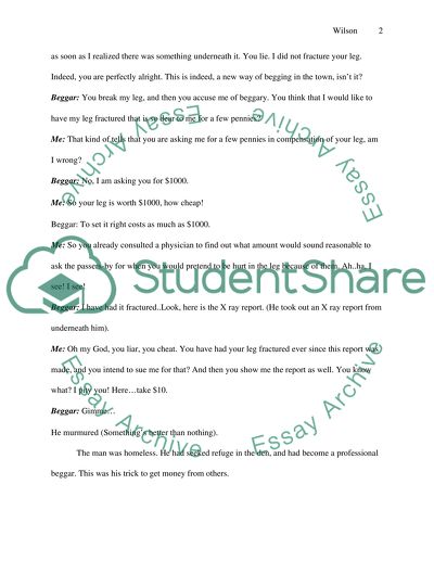 Characteristics of a homeless man