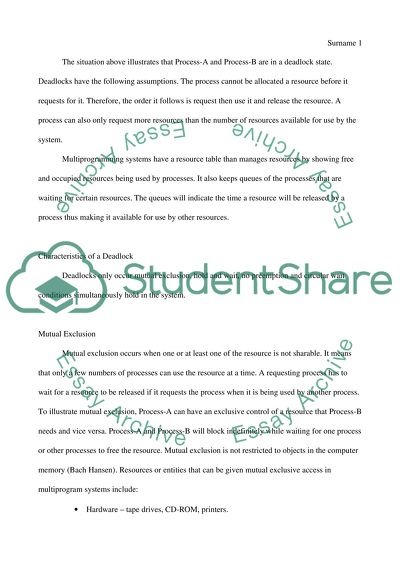 Deadlock - Traits and Prevention