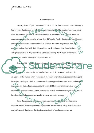 Value Creation and Customer Service