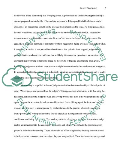 Morals and Ethics as Guiding Principles in Persons Conduct