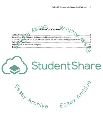 Scientific Research in Biomedical Sciences