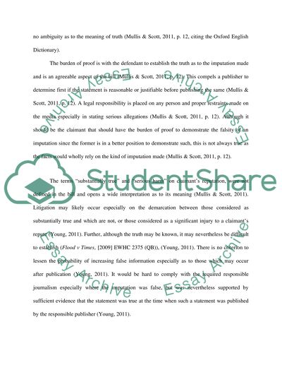 Reform on The English Libel Law