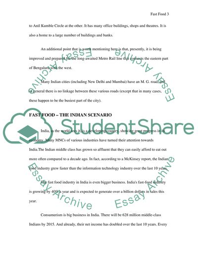 Fast-Food Options in Bangalore