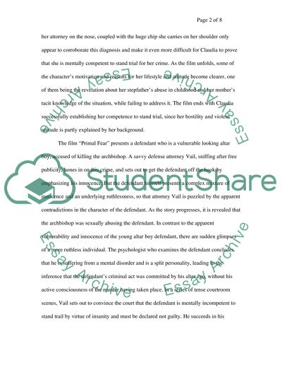 How Has the Insanity Defense Been Used in the Films Primal Fear and Nuts