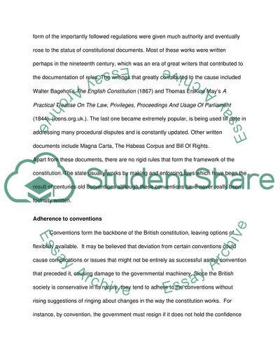Role of Conventions in British Constitution