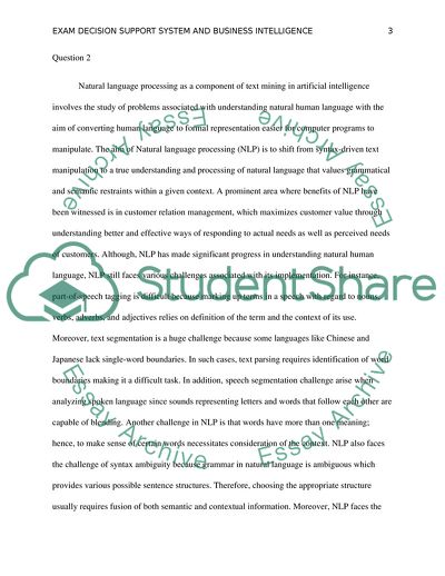 Exam Decision Support System and Business Intelligence