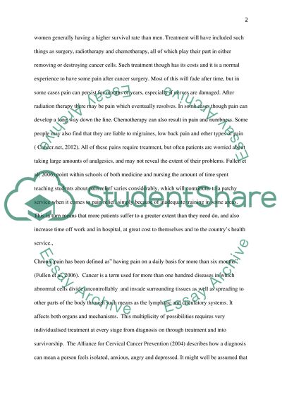 Healthcare: Chronic Pain After Treatment for Cancer