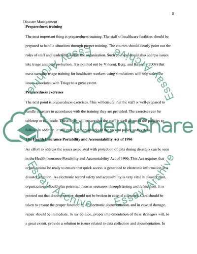 Proposed Project/Plan in Diaster Management