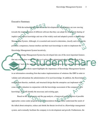 Role of Knowledge Management System in an IT-Oriented Company