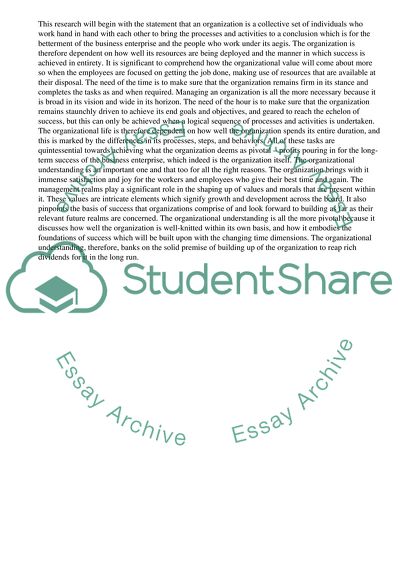 Ways of Understanding Organization