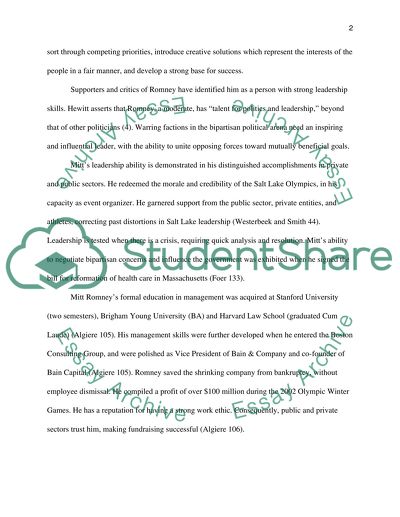 Mitt Romney is the Best Choice for the Republican Nomination (2011)